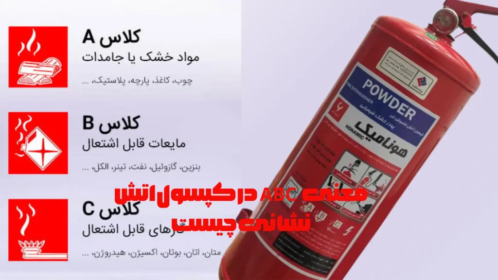 معنی abc در کپسول اتش نشانی چیست ؟