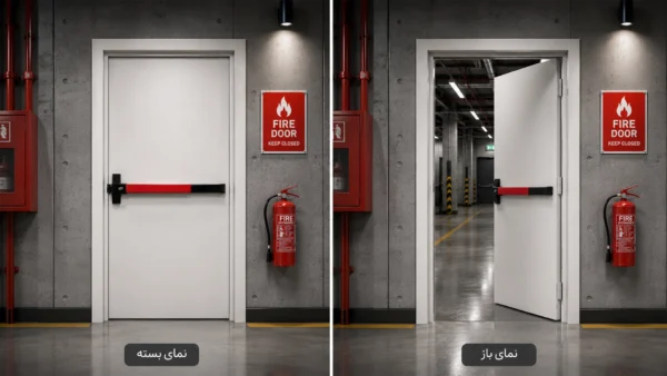خرید درب ضد حریق سفید